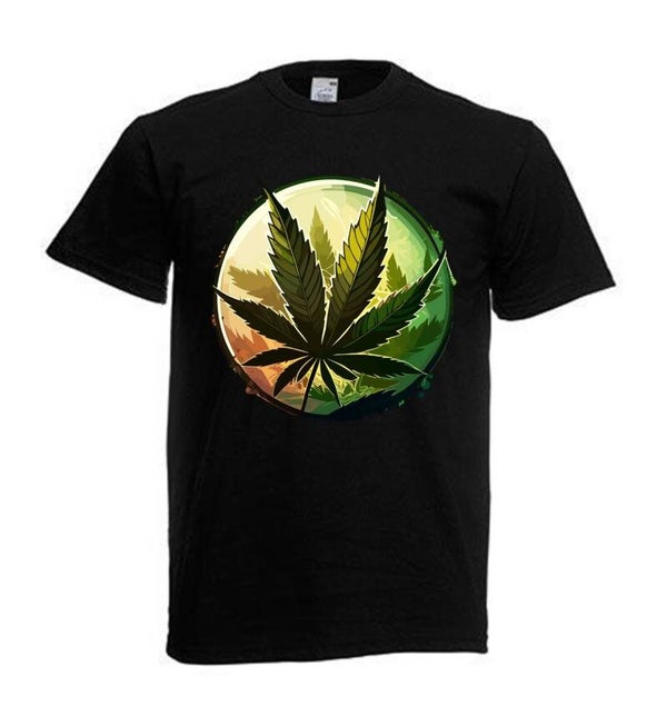 Tshirt Unisex mit Coolen Druck Weed Ganja Hanf Cannabis Psychedelic (Größe & Farbe auswählen) TSFBW802