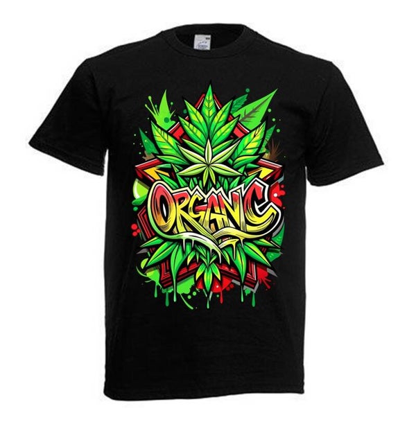 Tshirt Unisex mit Coolen Druck Weed Ganja Hanf Cannabis Psychedelic (Größe & Farbe auswählen) TSFBW811