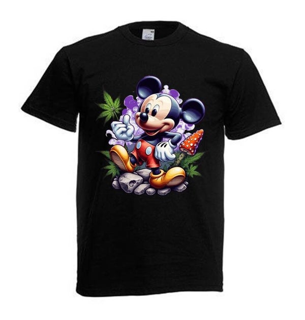 Tshirt Unisex mit Coolen Druck Weed Ganja Hanf Cannabis Psychedelic (Größe & Farbe auswählen) TSFBW819