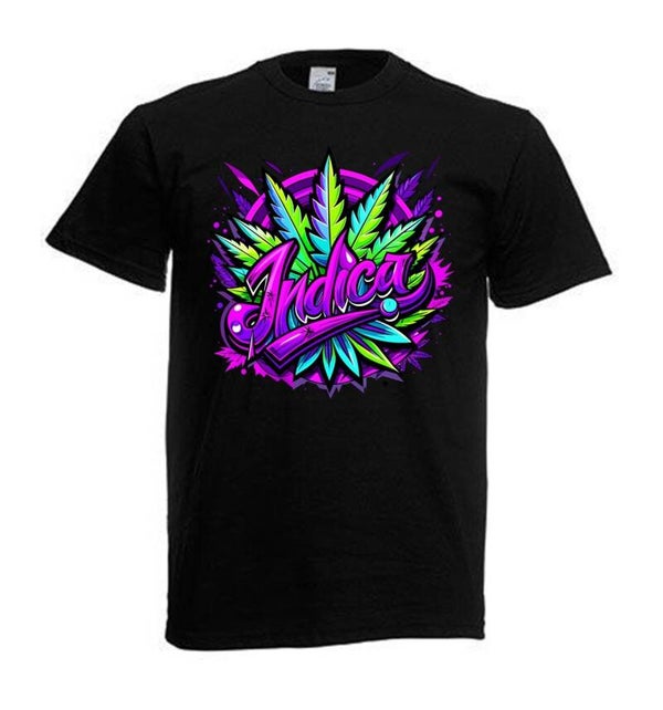 Tshirt Unisex mit Coolen Druck Weed Ganja Hanf Cannabis Psychedelic (Größe & Farbe auswählen) TSFBW823