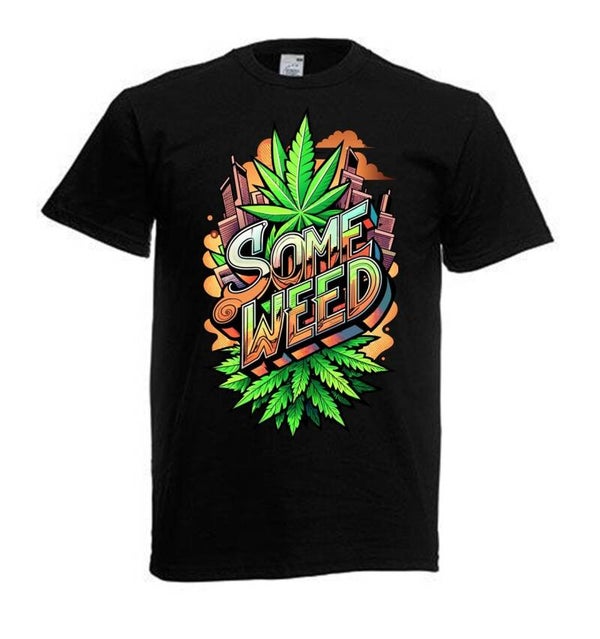 Tshirt Unisex mit Coolen Druck Weed Ganja Hanf Cannabis Psychedelic (Größe & Farbe auswählen) TSFBW833