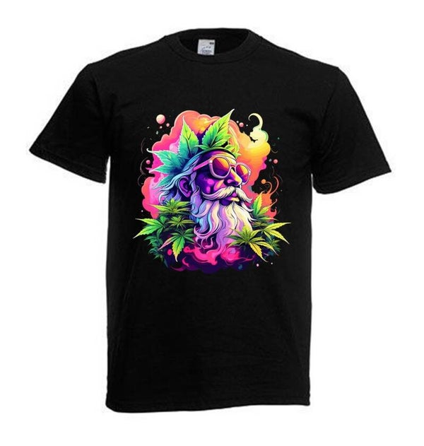 Tshirt Unisex mit Coolen Druck Weed Ganja Hanf Cannabis Psychedelic (Größe & Farbe auswählen) TSFBW835