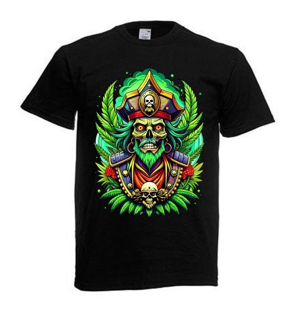 Tshirt Unisex mit Coolen Druck Weed Ganja Hanf Cannabis Psychedelic (Größe & Farbe auswählen) TSFBW841
