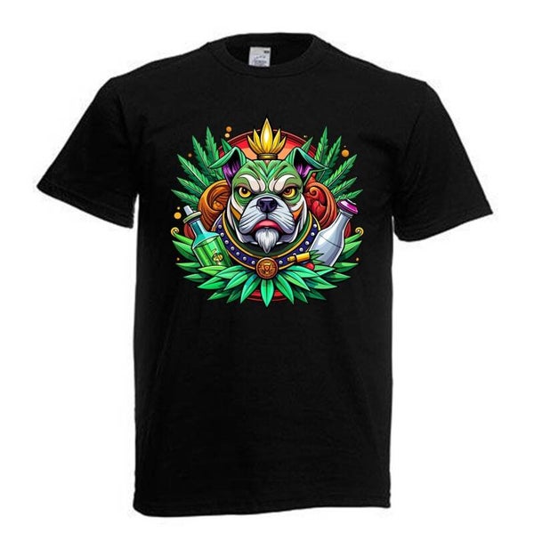 Tshirt Unisex mit Coolen Druck Weed Ganja Hanf Cannabis Psychedelic (Größe & Farbe auswählen) TSFBW843