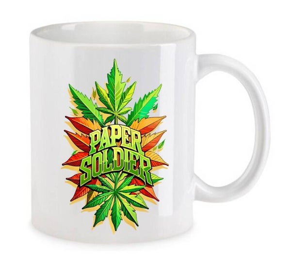 Tasse Weed Cannabis Psychodelic Weiß mit Druck (Siehe Foto) TFBW844
