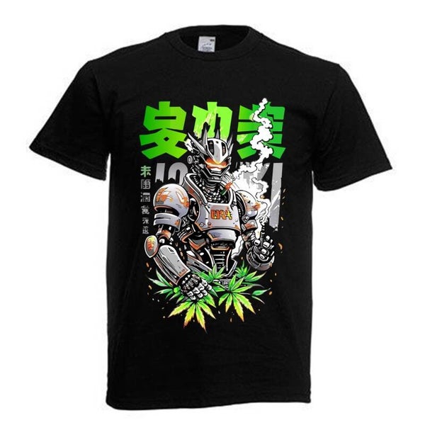 Tshirt Unisex mit Coolen Druck Weed Ganja Hanf Cannabis Psychedelic (Größe & Farbe auswählen) TSFBW85