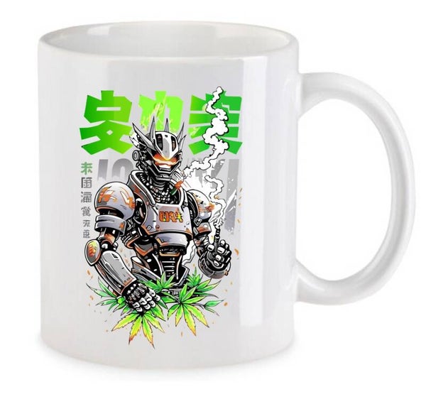 Tasse Weed Cannabis Psychodelic Weiß mit Druck (Siehe Foto) TFBW85