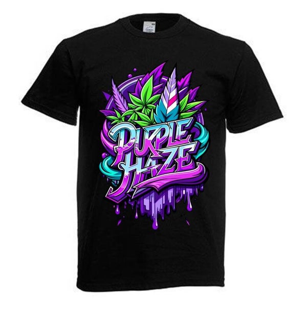 Tshirt Unisex mit Coolen Druck Weed Ganja Hanf Cannabis Psychedelic (Größe & Farbe auswählen) TSFBW851