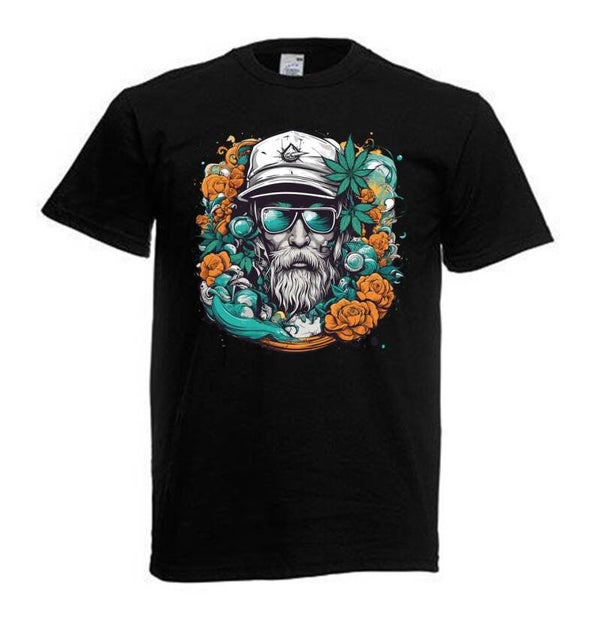 Tshirt Unisex mit Coolen Druck Weed Ganja Hanf Cannabis Psychedelic (Größe & Farbe auswählen) TSFBW863
