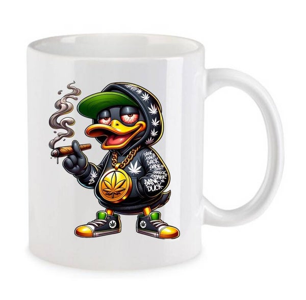 Tasse Weed Cannabis Psychodelic Weiß mit Druck (Siehe Foto) TFBW868
