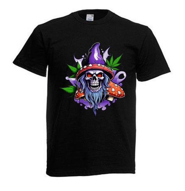 Tshirt Unisex mit Coolen Druck Weed Ganja Hanf Cannabis Psychedelic (Größe & Farbe auswählen) TSFBW87