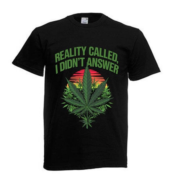 Tshirt Unisex mit Coolen Druck Weed Ganja Hanf Cannabis Psychedelic (Größe & Farbe auswählen) TSFBW872