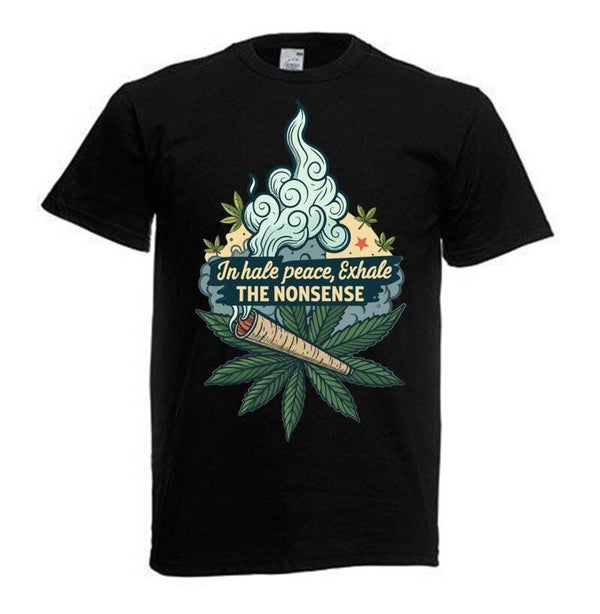 Tshirt Unisex mit Coolen Druck Weed Ganja Hanf Cannabis Psychedelic (Größe & Farbe auswählen) TSFBW874