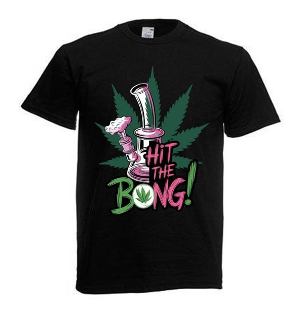 Tshirt Unisex mit Coolen Druck Weed Ganja Hanf Cannabis Psychedelic (Größe & Farbe auswählen) TSFBW876