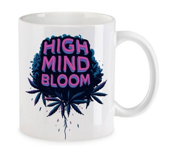 Tasse Weed Cannabis Psychodelic Weiß mit Druck (Siehe Foto) TFBW880