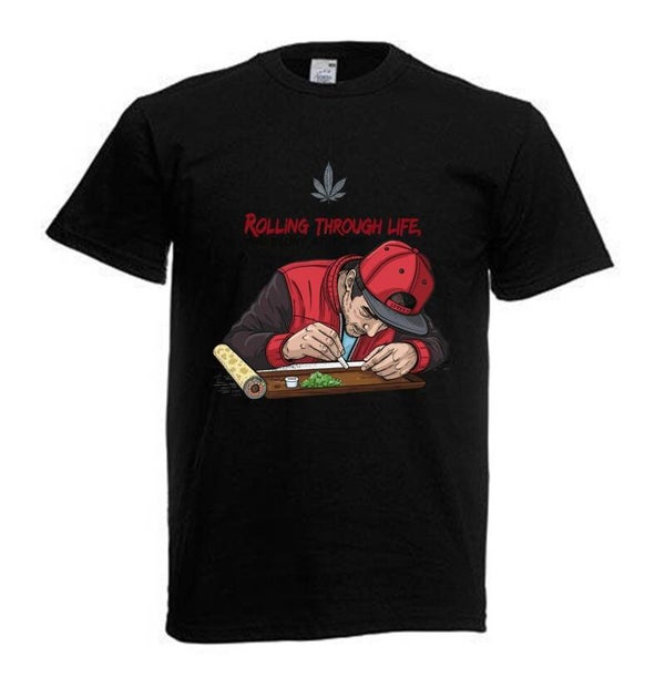Tshirt Unisex mit Coolen Druck Weed Ganja Hanf Cannabis Psychedelic (Größe & Farbe auswählen) TSFBW881