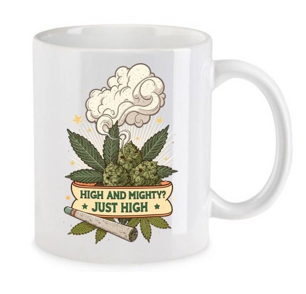 Tasse Weed Cannabis Psychodelic Weiß mit Druck (Siehe Foto) TFBW882