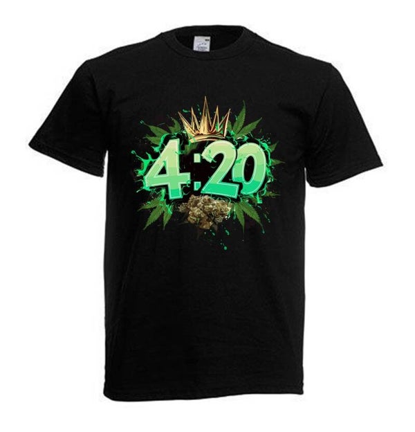 Tshirt Unisex mit Coolen Druck Weed Ganja Hanf Cannabis Psychedelic (Größe & Farbe auswählen) TSFBW883