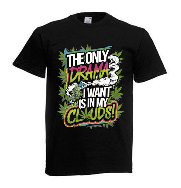 Tshirt Unisex mit Coolen Druck Weed Ganja Hanf Cannabis Psychedelic (Größe & Farbe auswählen) TSFBW884