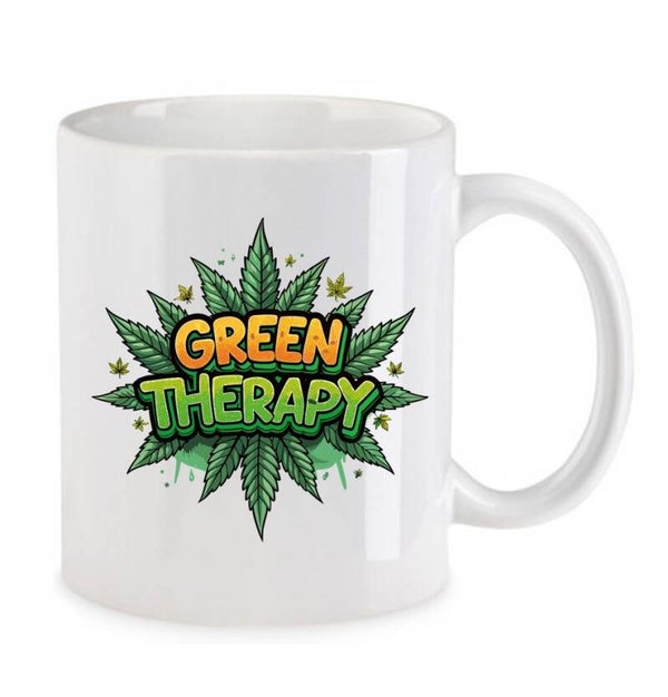 Tasse Weed Cannabis Psychodelic Weiß mit Druck (Siehe Foto) TFBW885