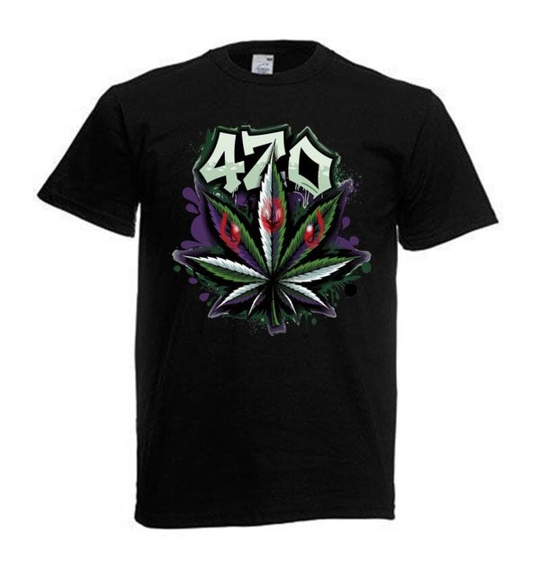 Tshirt Unisex mit Coolen Druck Weed Ganja Hanf Cannabis Psychedelic (Größe & Farbe auswählen) TSFBW890