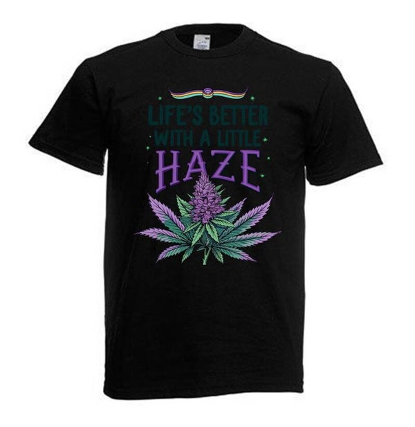 Tshirt Unisex mit Coolen Druck Weed Ganja Hanf Cannabis Psychedelic (Größe & Farbe auswählen) TSFBW891