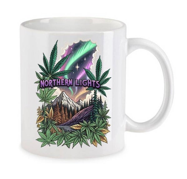Tasse Weed Cannabis Psychodelic Weiß mit Druck (Siehe Foto) TFBW895