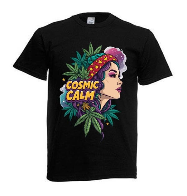 Tshirt Unisex mit Coolen Druck Weed Ganja Hanf Cannabis Psychedelic (Größe & Farbe auswählen) TSFBW897