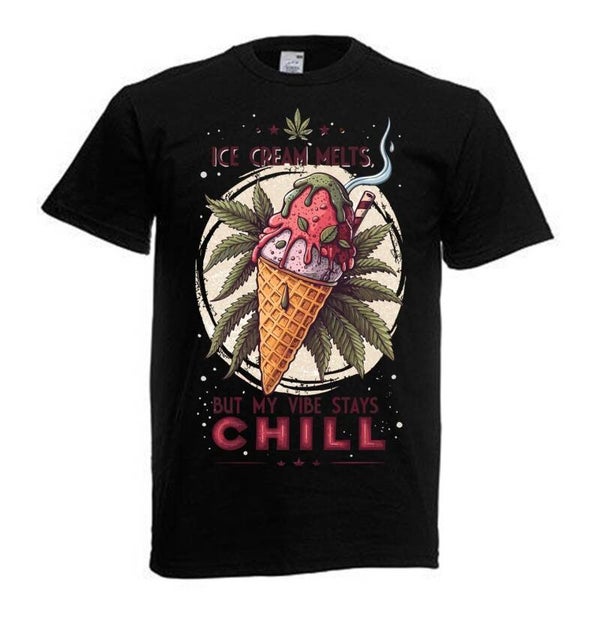 Tshirt Unisex mit Coolen Druck Weed Ganja Hanf Cannabis Psychedelic (Größe & Farbe auswählen) TSFBW898