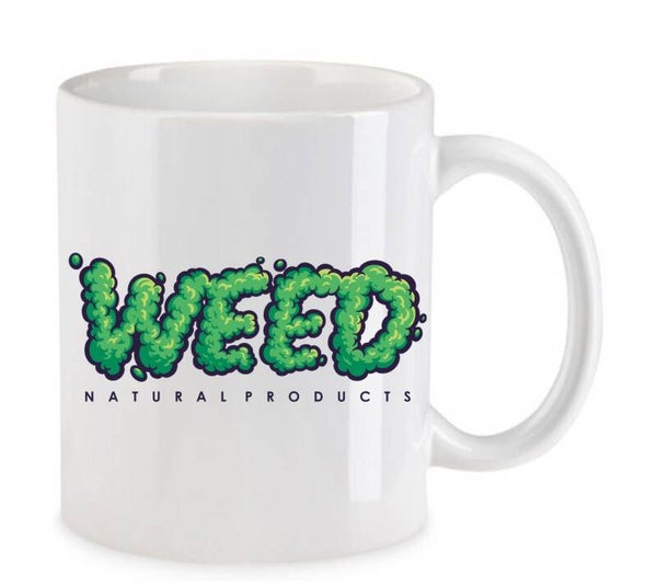 Tasse Weed Cannabis Psychodelic Weiß mit Druck (Siehe Foto) TFBW9