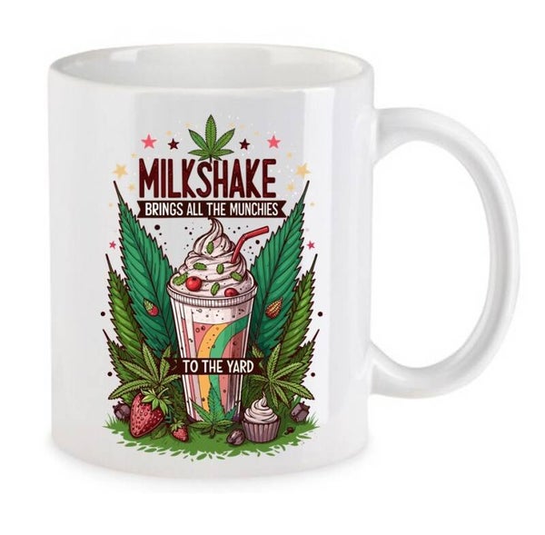 Tasse Weed Cannabis Psychodelic Weiß mit Druck (Siehe Foto) TFBW902
