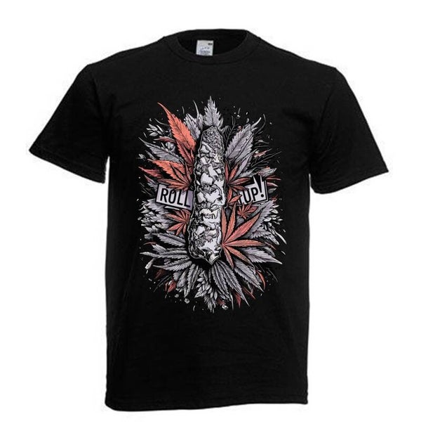 Tshirt Unisex mit Coolen Druck Weed Ganja Hanf Cannabis Psychedelic (Größe & Farbe auswählen) TSFBW908