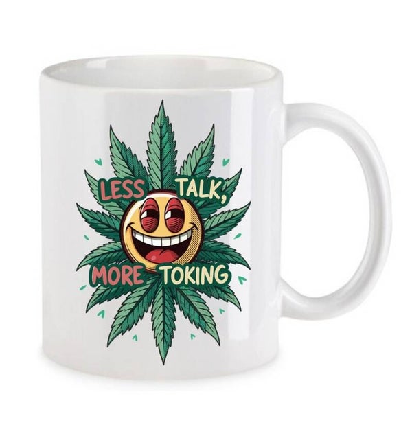 Tasse Weed Cannabis Psychodelic Weiß mit Druck (Siehe Foto) TFBW911