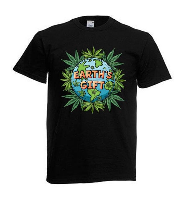 Tshirt Unisex mit Coolen Druck Weed Ganja Hanf Cannabis Psychedelic (Größe & Farbe auswählen) TSFBW914