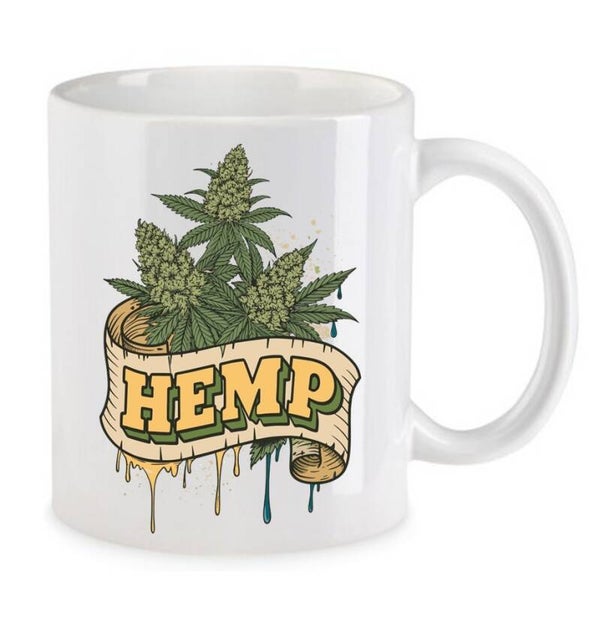 Tasse Weed Cannabis Psychodelic Weiß mit Druck (Siehe Foto) TFBW916