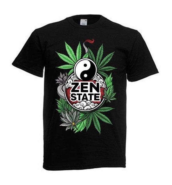 Tshirt Unisex mit Coolen Druck Weed Ganja Hanf Cannabis Psychedelic (Größe & Farbe auswählen) TSFBW918