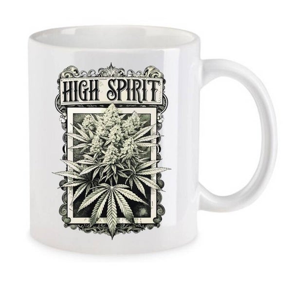 Tasse Weed Cannabis Psychodelic Weiß mit Druck (Siehe Foto) TFBW919