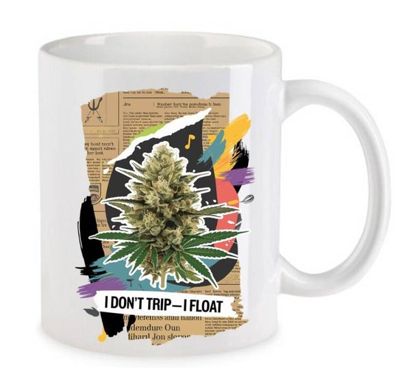 Tasse Weed Cannabis Psychodelic Weiß mit Druck (Siehe Foto) TFBW922