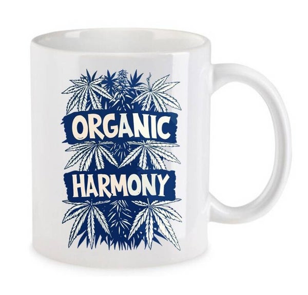 Tasse Weed Cannabis Psychodelic Weiß mit Druck (Siehe Foto) TFBW924
