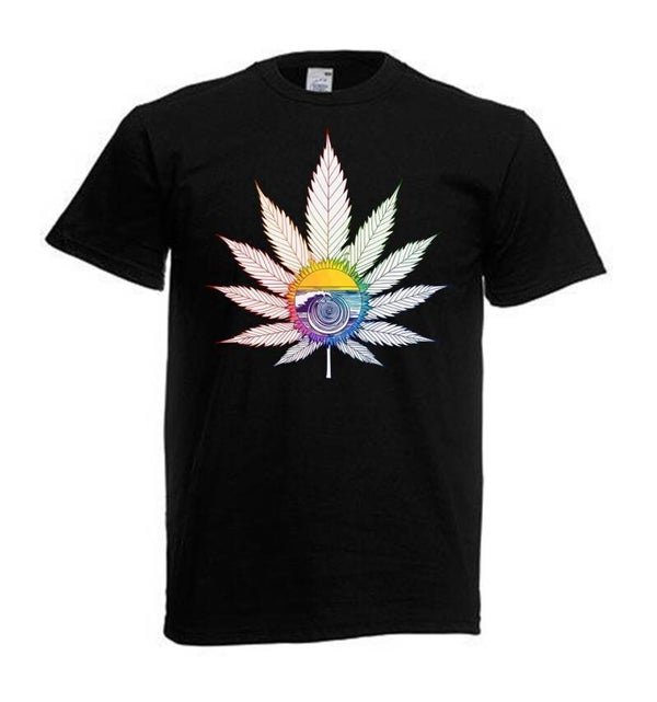 Tshirt Unisex mit Coolen Druck Weed Ganja Hanf Cannabis Psychedelic (Größe & Farbe auswählen) TSFBW926