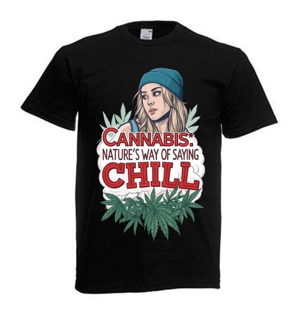 Tshirt Unisex mit Coolen Druck Weed Ganja Hanf Cannabis Psychedelic (Größe & Farbe auswählen) TSFBW928