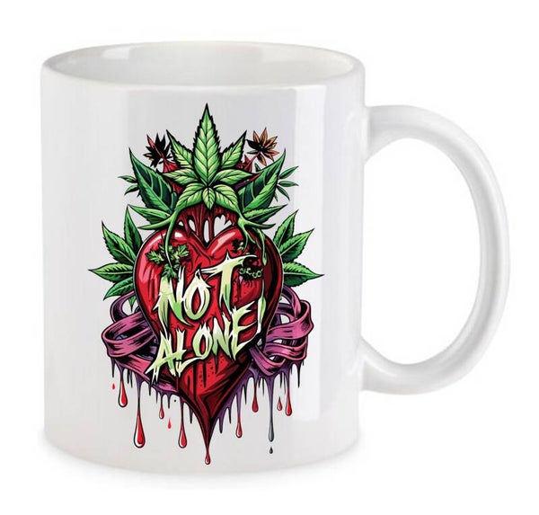 Tasse Weed Cannabis Psychodelic Weiß mit Druck (Siehe Foto) TFBW93