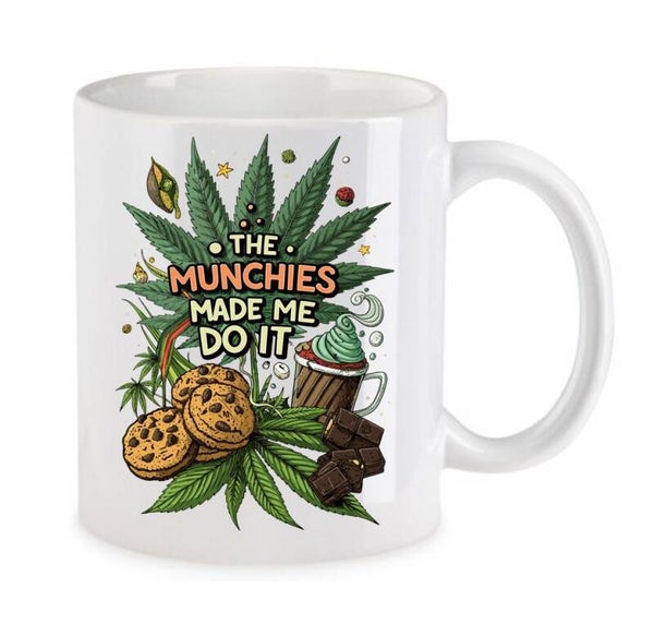 Tasse Weed Cannabis Psychodelic Weiß mit Druck (Siehe Foto) TFBW934