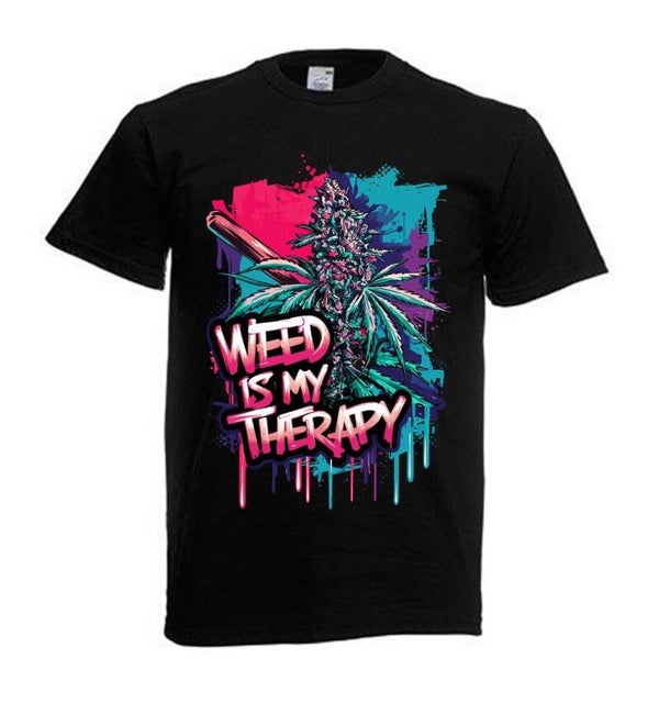 Tshirt Unisex mit Coolen Druck Weed Ganja Hanf Cannabis Psychedelic (Größe & Farbe auswählen) TSFBW935