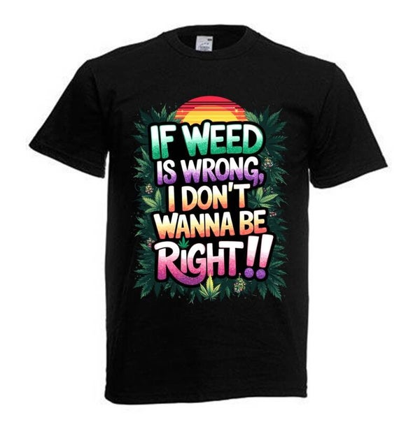 Tshirt Unisex mit Coolen Druck Weed Ganja Hanf Cannabis Psychedelic (Größe & Farbe auswählen) TSFBW937