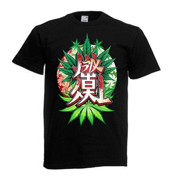 Tshirt Unisex mit Coolen Druck Weed Ganja Hanf Cannabis Psychedelic (Größe & Farbe auswählen) TSFBW94