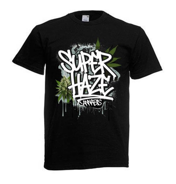 Tshirt Unisex mit Coolen Druck Weed Ganja Hanf Cannabis Psychedelic (Größe & Farbe auswählen) TSFBW941