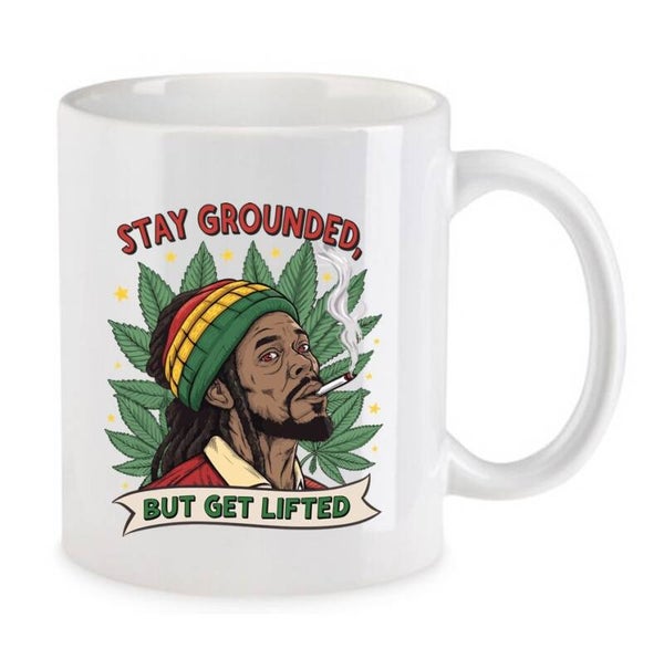 Tasse Weed Cannabis Psychodelic Weiß mit Druck (Siehe Foto) TFBW942