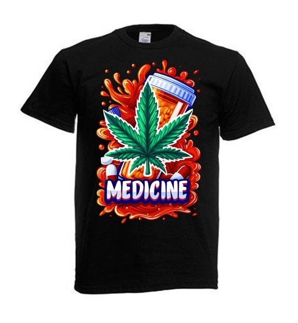 Tshirt Unisex mit Coolen Druck Weed Ganja Hanf Cannabis Psychedelic (Größe & Farbe auswählen) TSFBW943