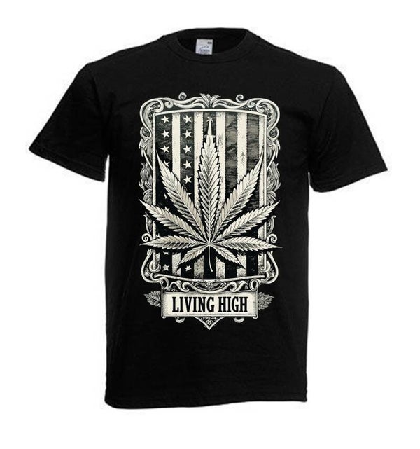 Tshirt Unisex mit Coolen Druck Weed Ganja Hanf Cannabis Psychedelic (Größe & Farbe auswählen) TSFBW944